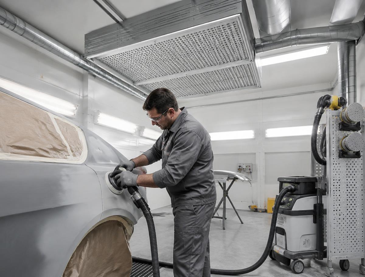 Área de preparação automotiva
